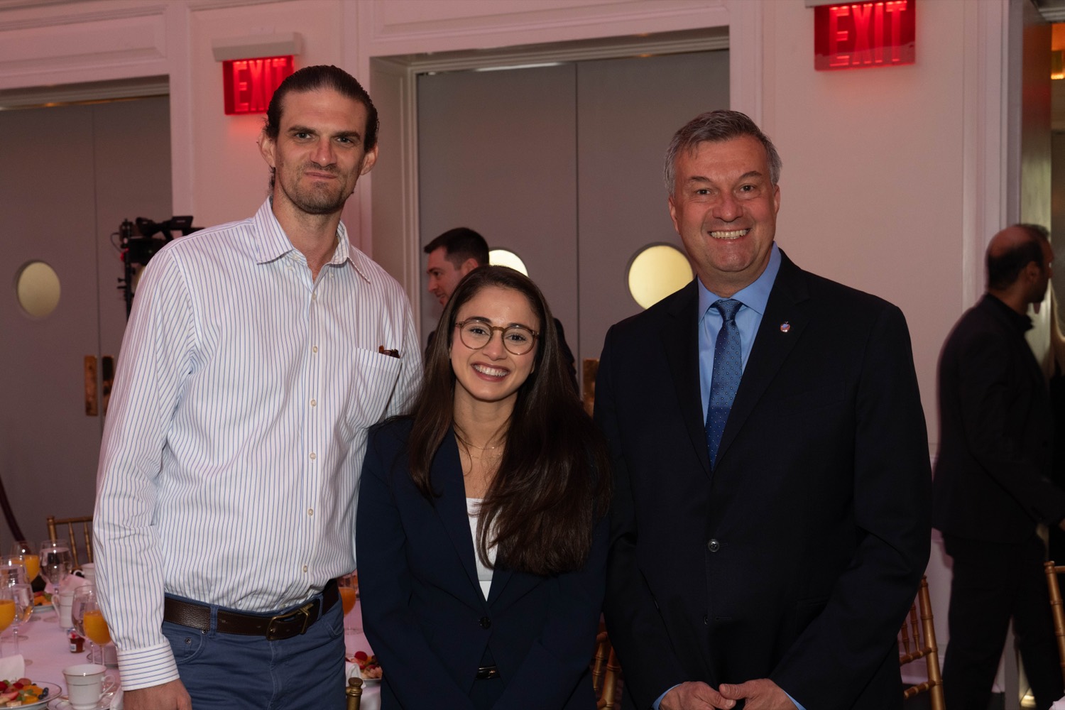 Left to right: Sam Friedman, Francesca Iodice, and Mike Klein